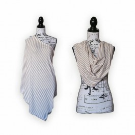 Nursing Scarf/ Cover khaki white - stripe