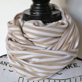 Nursing Scarf/ Cover khaki white - stripe