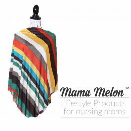 Nursing Poncho - earth stripes