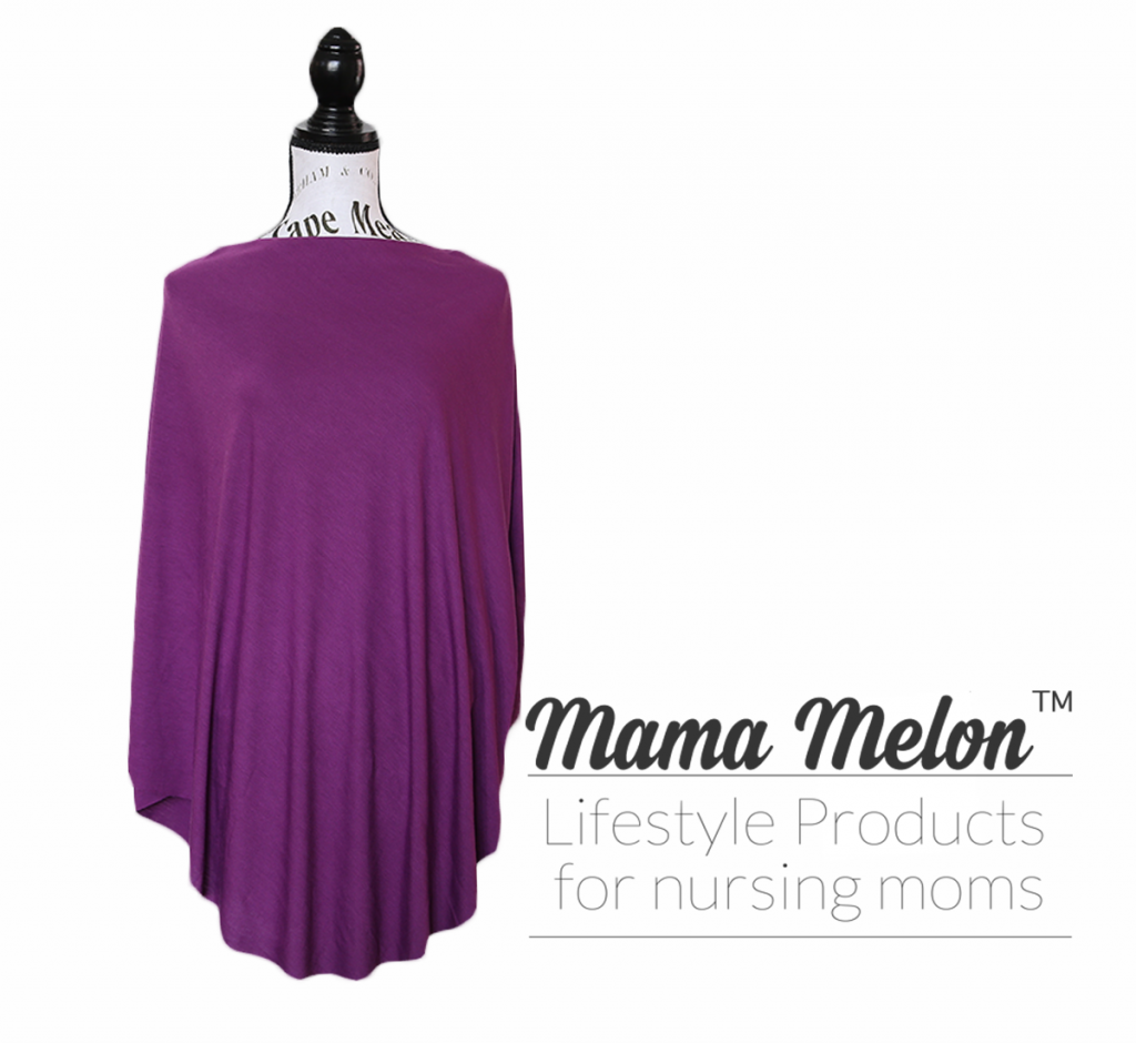 Nursing Poncho plum purple Mama Melon Nursing and Breastfeeding