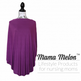 Nursing Poncho - plum purple
